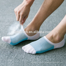 Venda quente meias invisíveis moda de alta qualidade masculina verão meias respiráveis ​​de silicone antideslizantes para barco